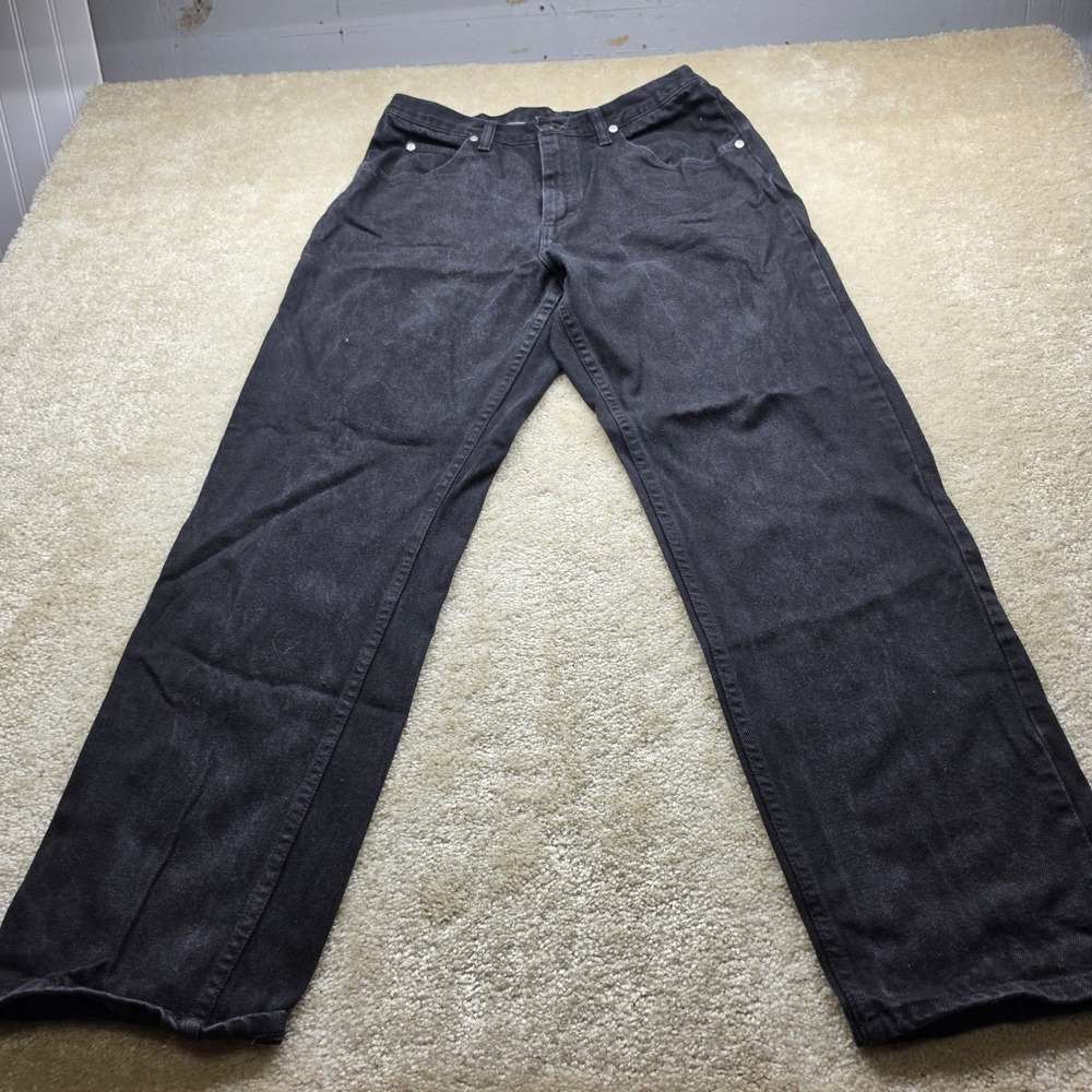 Wrangler Hero Authentic Black Straight Leg Jeans Mens 32x30